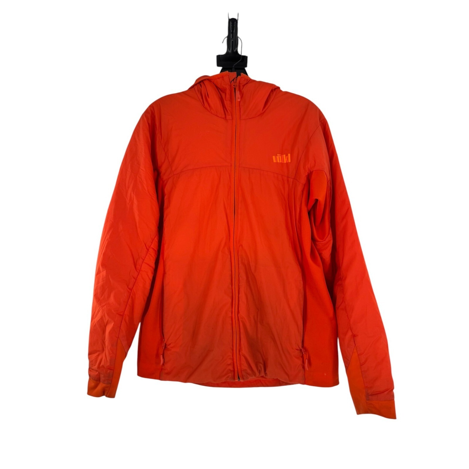 Volkl Men's Orange Pro Insulator Hooded Windproof Jacket Size Small Read